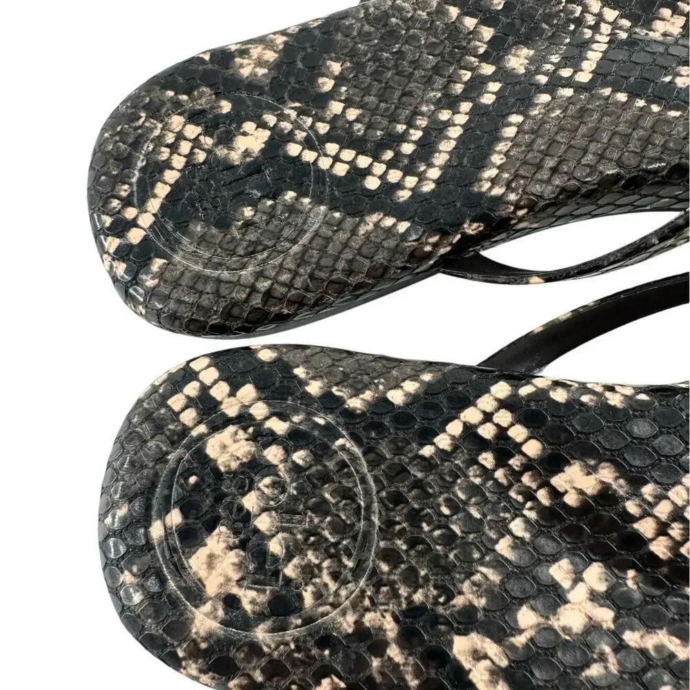 Solei Sea Women's Brown Snake Indie Flip Flop Sandals Size 9 - Picture 7 of 8